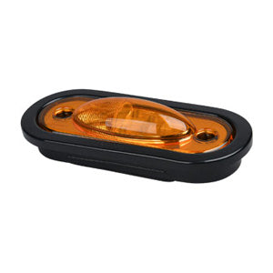 Opti-luxx 6" Oval Amber Mid Turn Marker (Screw/Grommet Mount, 3-Wire Connection)