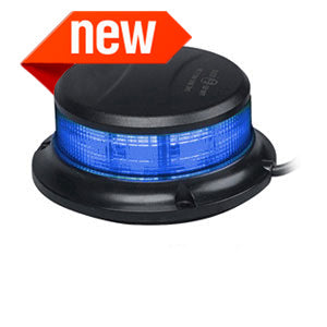 2500 Series 1.9″ High x 3.5″ Lens Diameter (Base Diameter: 4.4″) Clear/Blue Low Profile Beacon (Screw Mount, 3-Wire Cable)