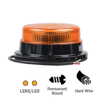 Opti-luxx 4000 Series Charlotte 6"D x 3"H Round Amber/Amber Low Profile Beacon (3-Screw Mount, 3-Wire Connection)