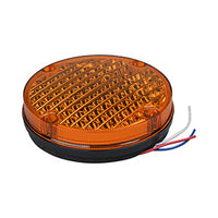 Opti-luxx 7" Round Amber Warning Light (Screw Mount, 3-Wire Connection)