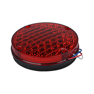 Opti-luxx 7" Round Red Warning Light (Screw Mount, 3-Wire Connection)