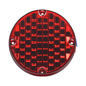 Opti-luxx 7" Round Red Warning Light (Screw Mount, 3-Wire Connection)