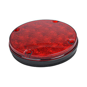 Opti-luxx 7" Round Red Stop/Tail/Turn (Screw Mount, 3-Wire Connection)