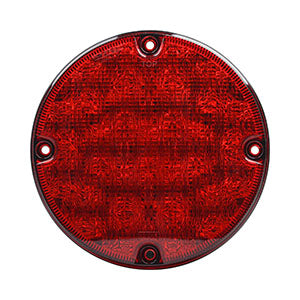 Opti-luxx 7" Round Red Stop/Tail/Turn (Screw Mount, 3-Wire Connection)