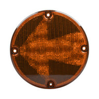 Opti-luxx 7" Round Amber Turn With Arrow (Screw Mount, 2-Wire Connection)