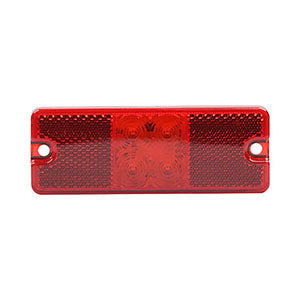 Opti-luxx 4.5" x 1.6" Rectangle Red 140 Series Marker (Screw Mount, 2-Wire Connection)