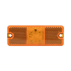 Opti-luxx 4.5" x 1.6" Rectangle Amber 140 Series Marker (Screw Mount, 2-Wire Connection)