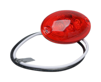 Opti-luxx 2.3" Oval Red 210 Series Marker (Screw Mount, 2-Wire Connection)