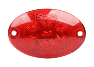 Opti-luxx 2.3" Oval Red 210 Series Marker (Screw Mount, 2-Wire Connection)