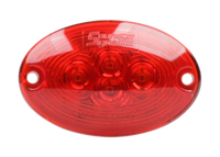 Opti-luxx 2.3" Oval Red 210 Series Marker (Screw Mount, 2-Wire Connection)