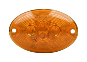 Opti-luxx 2.3" Oval Amber 210 Series Marker (Screw Mount, 2-Wire Connection)