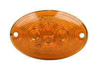 Opti-luxx 2.3" Oval Amber 210 Series Marker (Screw Mount, 2-Wire Connection)