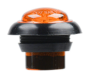 Opti-luxx 0.75" Round Amber Bullet Marker (Grommet Mount, 2-Wire Connection)