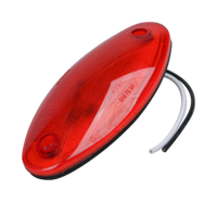 Opti-luxx 5" Oval Red 520 Series Marker (Screw Mount, 2-Wire Connection)