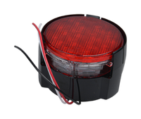 Opti-luxx 4" Round Red Stop/Turn/Tail License Plate Light (Screw Mount, 3-Wire Connection)