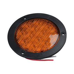 Opti-luxx 4" Round Amber Turn (Flange Mount, 2-Wire Connection)