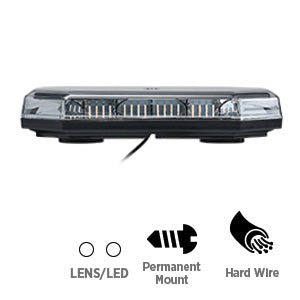 Opti-luxx LB1500 Series Phoenix 15" Clear/White Light Bar (CL-1) (4-Stud Mount, 3-Wire Connection)