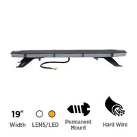 Opti-luxx LB4000 Series Pocono 19" Clear/Amber Light Bar (CL-1) (Bracket Mount, 3-Wire Connection)