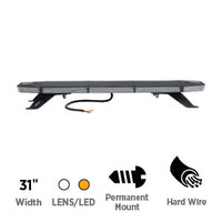 Opti-luxx LB4000 Series Pocono 31" Clear/Amber Light Bar (CL-1) (Bracket Mount, 3-Wire Connection)