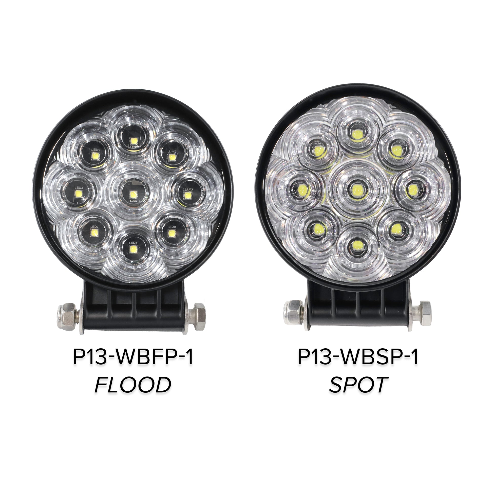 TecNiq P13 Steelhead 9 LED Round Heavy Duty Work Light