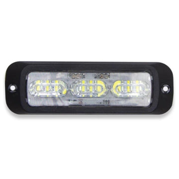 Rectangular LED light with black frame on a white background