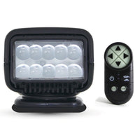 LED work light with remote control on a white background