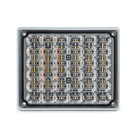Rectangular LED light module with a grid of small lights on a white background