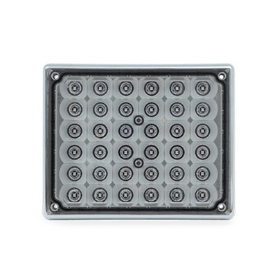 Rectangular LED Lights component with circular patterns on a white background
