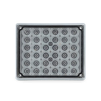 Rectangular LED Lights component with circular patterns on a white background