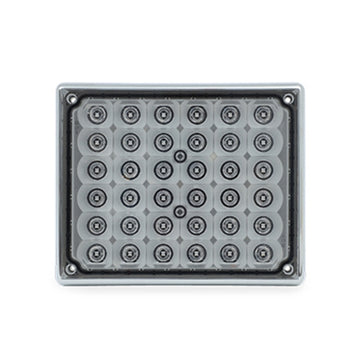 Rectangular LED Lights component with circular patterns on a white background