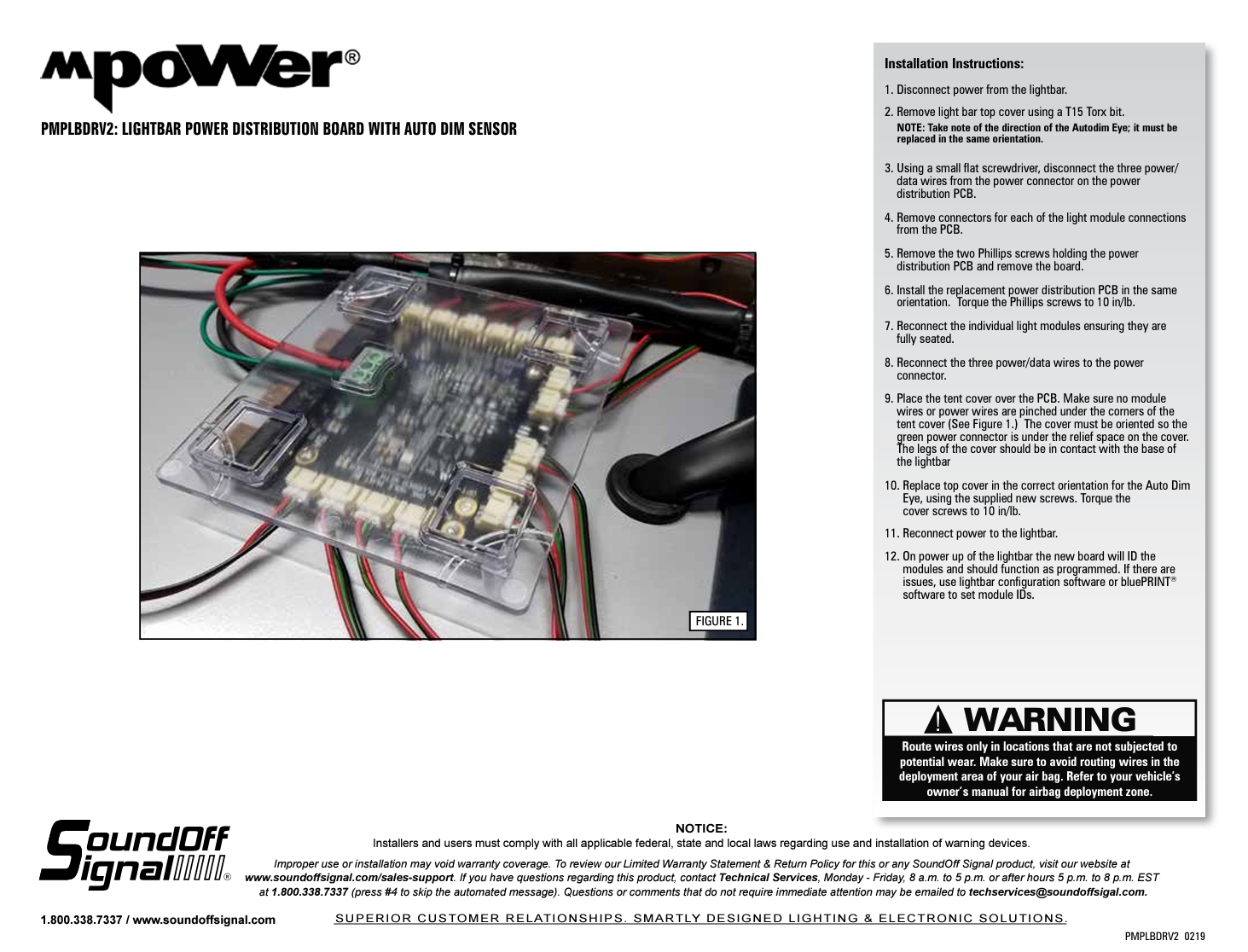 Soundoff Signal Software SoundOff Signal Distribution Board for Efficient Power Management