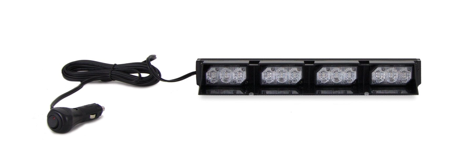 LED light bar with charging cable on a white background
