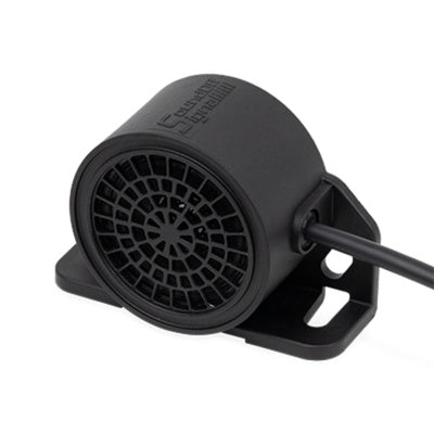 Black SoundOff WT100 Backup Alarm on a white background