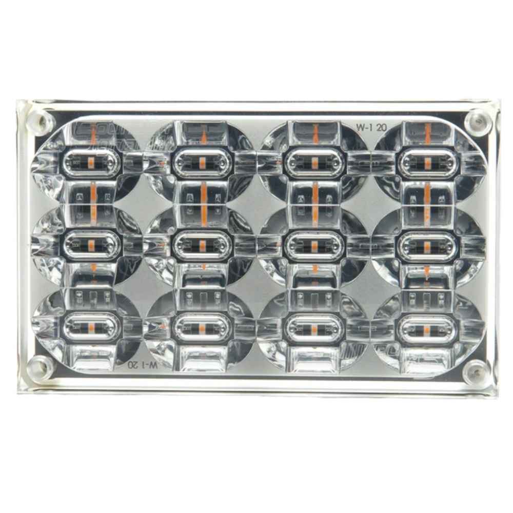 mPower® 6x4 Rectangular LED light module with a grid pattern on a white background