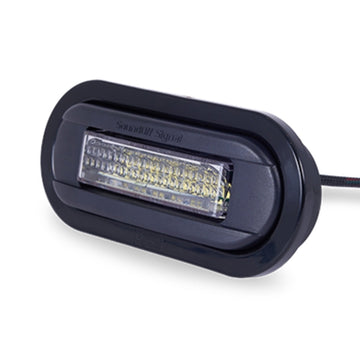 Single light with 'SoundOff' branding on a white background