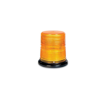 Orange warning light on a white background