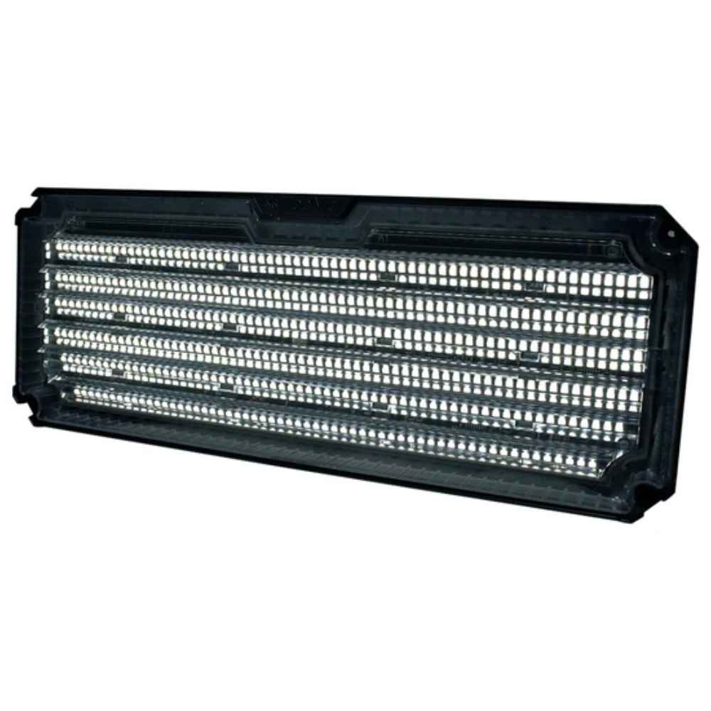 Black rectangular TecNiq E100 : High Intensity Scene Light with multiple LED lights on a white background