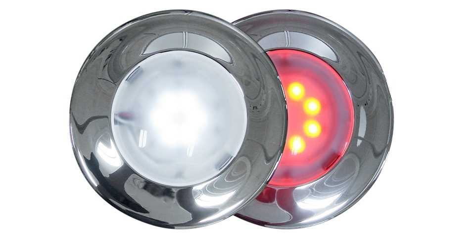 Two TecNiq E20 : Orion Surface Mount Dome Light - 6" in silver color