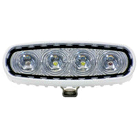 A white TecNiq P11 surface mounted spreader lighting with multiple LED lights, designed for providing wide-area illumination.