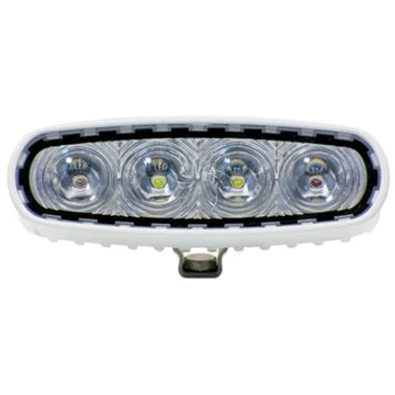 A white TecNiq P11 surface mounted spreader lighting with multiple LED lights, designed for providing wide-area illumination.