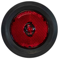 Red TecNiq S24 : 2.5" PC Side Marker w/reflector with black rim on a white background
