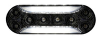 Rectangular LED light bar with multiple lights on a white background