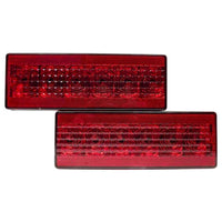 Two red rectangular TecNiq T80 : 8" Eight Function Box Tail Light