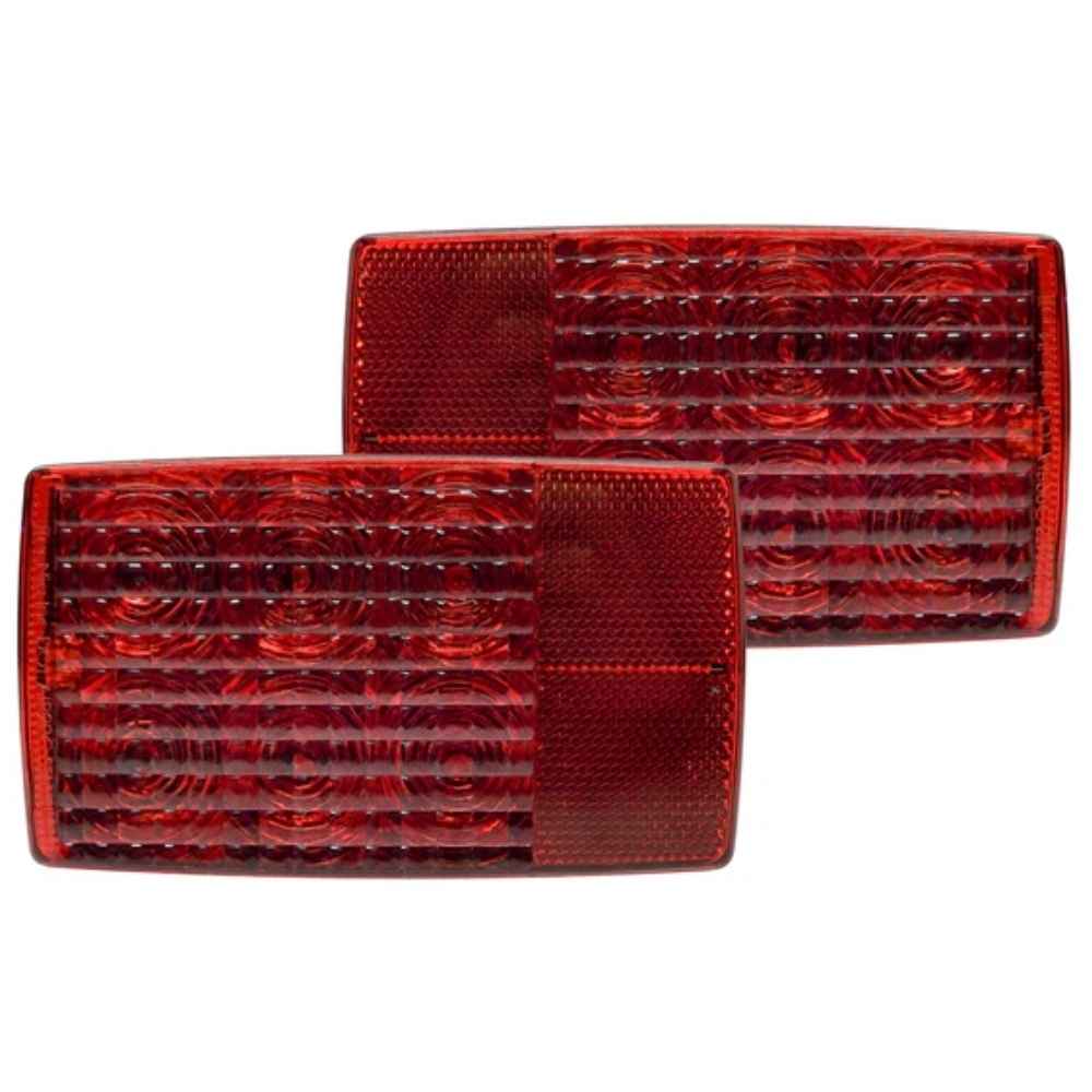 Two red TecNiq T86 : 6" Eight Function Box Tail Light